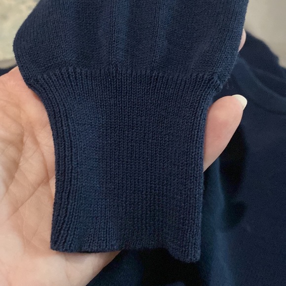 ❌SOLD❌A.L.C. Lila Open Crisscross Back Navy Blue Knit Sweater💙💙💙 - Picture 9 of 12